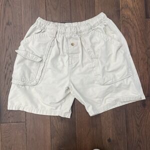 Vintage OP Ocean Pacific Cargo-Size L-Pull On Pockets-Elastic Waist